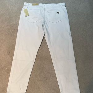 Michael Kors Izzy Skinny Ankle White Jean Pants Basics Size 12 NWT $99.50